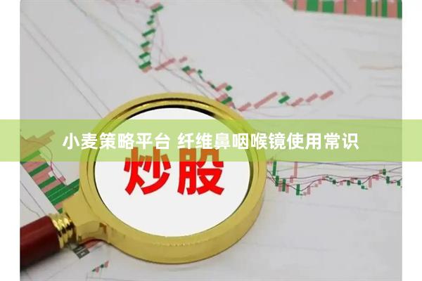 小麦策略平台 纤维鼻咽喉镜使用常识