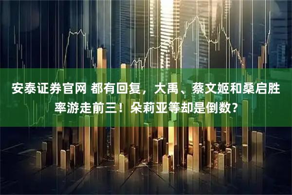 安泰证券官网 都有回复，大禹、蔡文姬和桑启胜率游走前三！朵莉亚等却是倒数？
