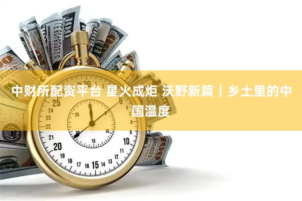 中财所配资平台 星火成炬 沃野新篇｜乡土里的中国温度